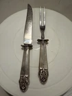 Vintage Sterling Silver Steak And Carving Knife Set By International Silver