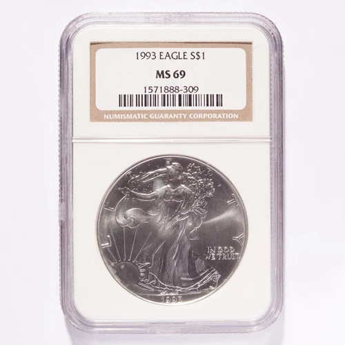 1993 Silver American Eagle Dollar NGC MS69