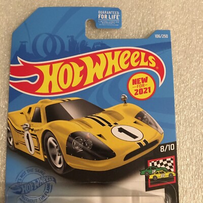 2021 Hot Wheels Yellow '67 Ford GT40 Mk.IV #106/250 HW Race Day #8