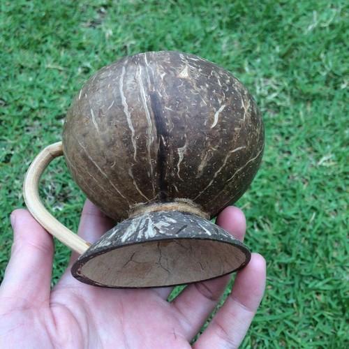 Natural Coconut Shell Tea Cup Eco Friendly Handmade ( Pack of 4) - Picture 5 of 5
