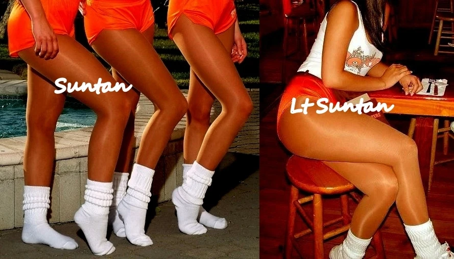 2 Tamara D =1 Suntan 1 Lt Suntan Pantyhose Hooters Uniform hosiery Light  support