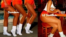 2 Tamara D =1 Suntan 1 Lt Suntan Pantyhose Hooters Uniform hosiery Light support