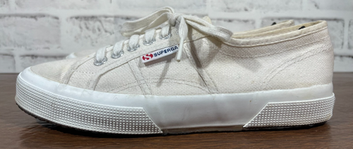 Superga Sneakers - Womens Size 7.5 - White Round Toe Canvas Rubber Sole - Picture 6 of 20