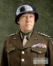 GENERAL GEORGE S. PATTON IN 1945 U.S. ARMY - 8X10 PHOTO (EP-220)