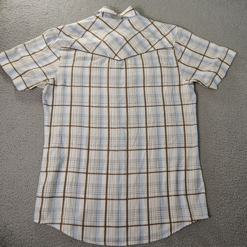 Bullhead Western Style Shirt Mens Medium Multicolor Plaid Pearl Snap Casual - Picture 10 of 11