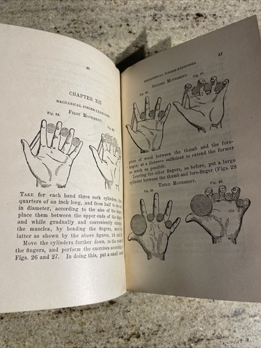 1873 WARD-JACKSON'S GYMNASTICS FOR THE FINGERS AND WRIST ~ Illustrated Diagrams - Picture 20 of 24