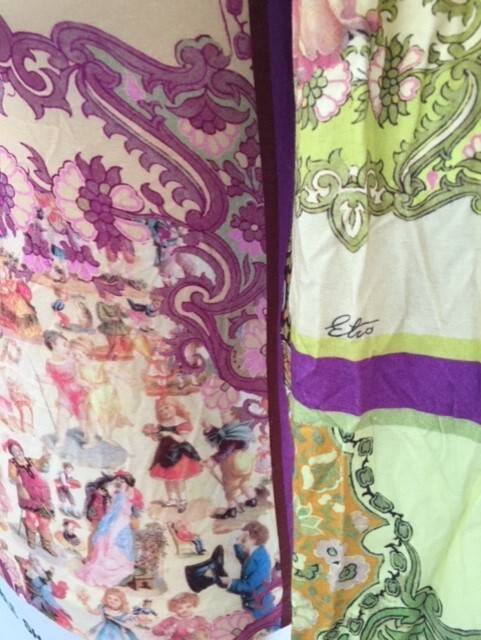 EUC ETRO Romantic Patchwork Print Jersey Tie Neck… - image 4