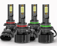 9006 9005 LED Headlight KIT Combo Bulbs 10000K High Low Beam Super Bright White