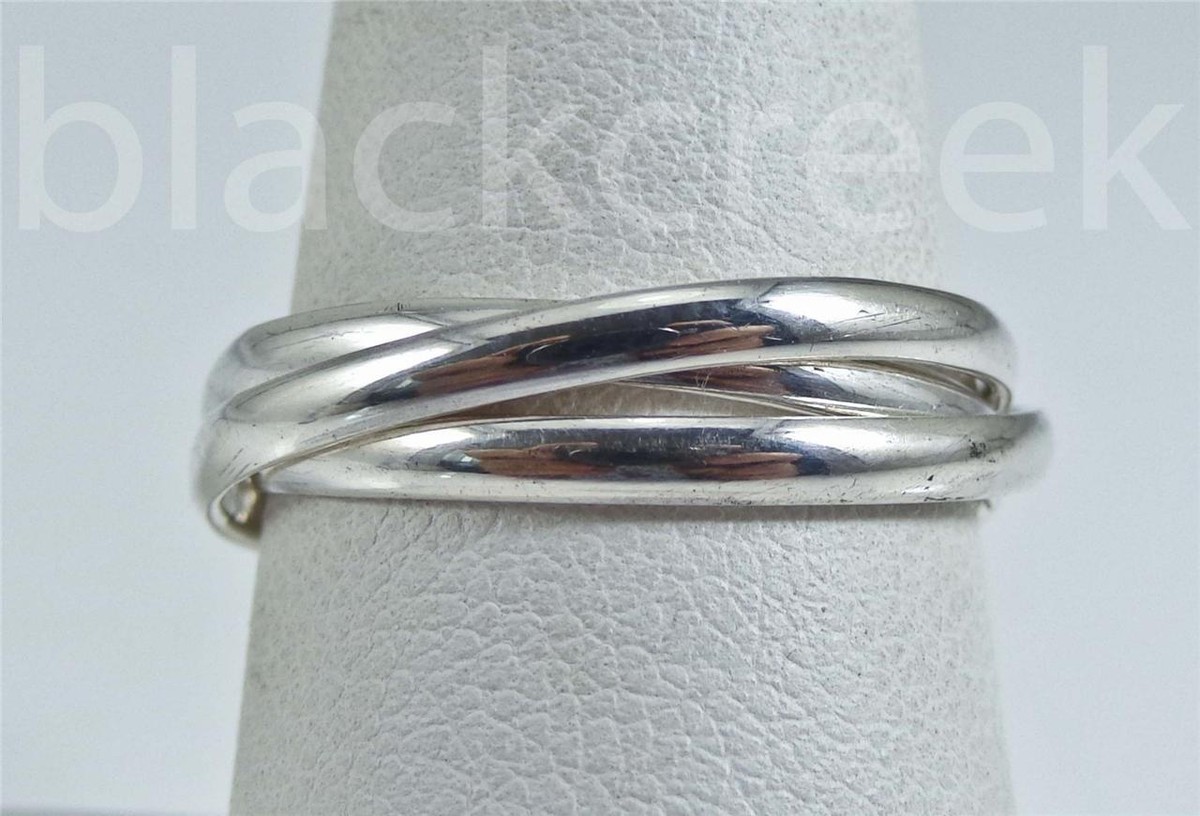 Triple Stacking Sterling Silver Rolling Rings - Set Of 3 Thin 2mm Bands, Sizes 2-10, .925 Solid Silver