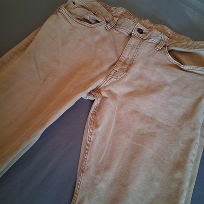 Mossimo Supply Co. Men's Jeans 38x32 Tan Straight Leg Denim Pants Casual Cotton