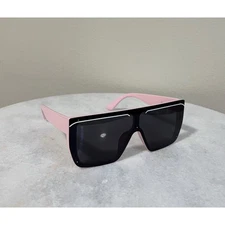 Men Women Retro Shield Style Party Club Rave DJ Ski Beach SUN GLASSES Pink Frame