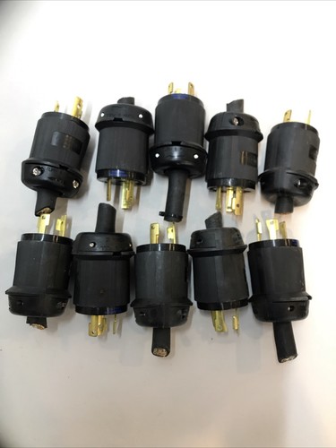 10 each Hubbell Plug HBL2621EBK 30A.