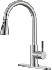 Doherty Single Handle Pull-Down Sprayer Kitchen Faucet in Stainless Finish