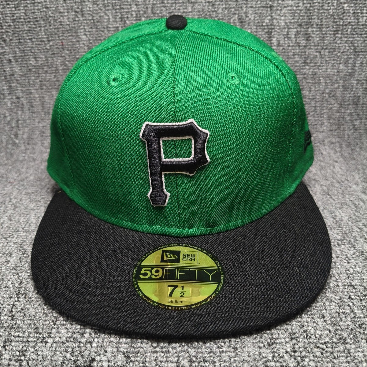 New Era 59FIFTY Pittsburgh Pirates MLB Fitted Hat Green Black Size 7 1/2