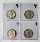 Washington Quarter 4 Coin Lot 1943, 1943, 1941, 1943 Auction Lot #9