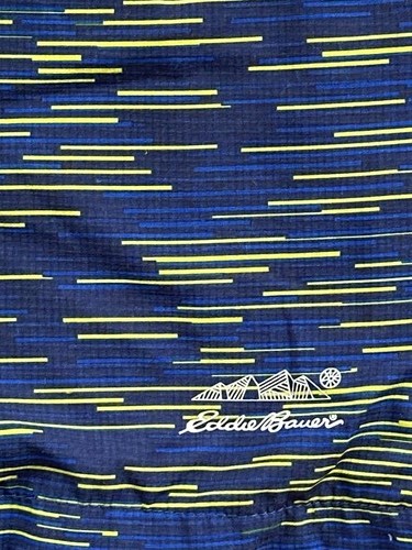 Eddie Bauer Men's Athletic Shorts - Blue & Yellow Pattern - Picture 2 of 6