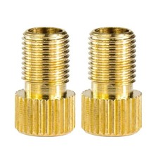 2 x BRASS ADAPTOR PRESTA TO SCHRADER BICYCLE VALVE CONVERTER BIKE PUMP CONNECTOR
