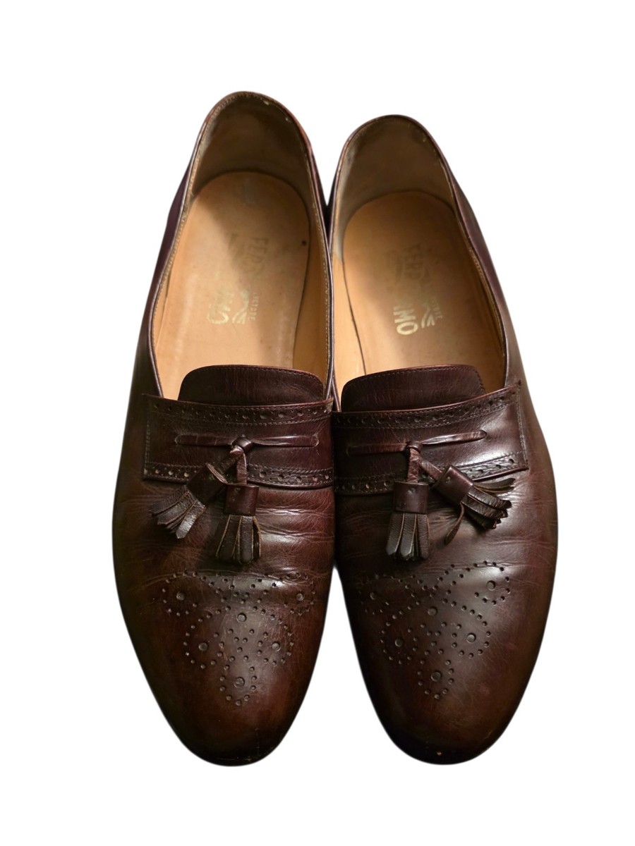 Salvatore Ferragamo Studio Tassel Loafers Brogue Leather  display picture 2