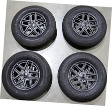 OEM Jeep Wrangler 17" Gray Wheels + TPMS 245/75R17 BRIDGESTONE DUELLER H/T Tires