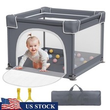 Baby Playpen Infants Toddlers Safe Mesh Portable Indoor Outdoor Play Yard New
