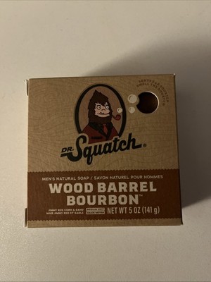 1 x Dr Squatch Wood Barrel Bourbon Naturseife 141g.  Neu in Kartons.