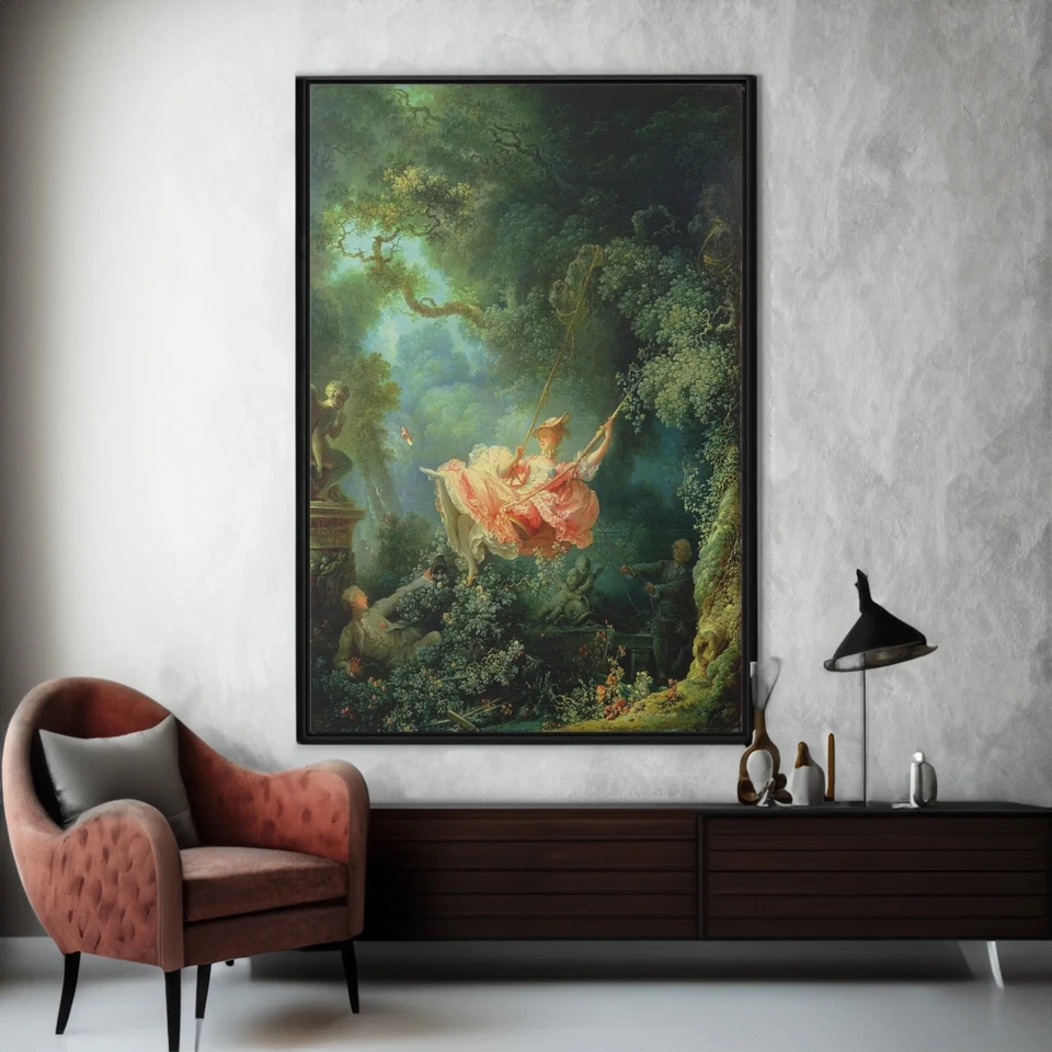 Fragonard The Swing Canvas/Poster Wall Art - French Painting Print - Image 2 of 2
