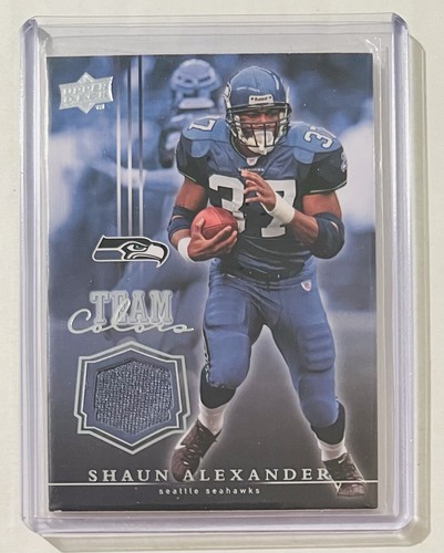 Shaun Alexander 2008 Upper Deck Team Colors Game Worn Jersey Seahawks Alabama