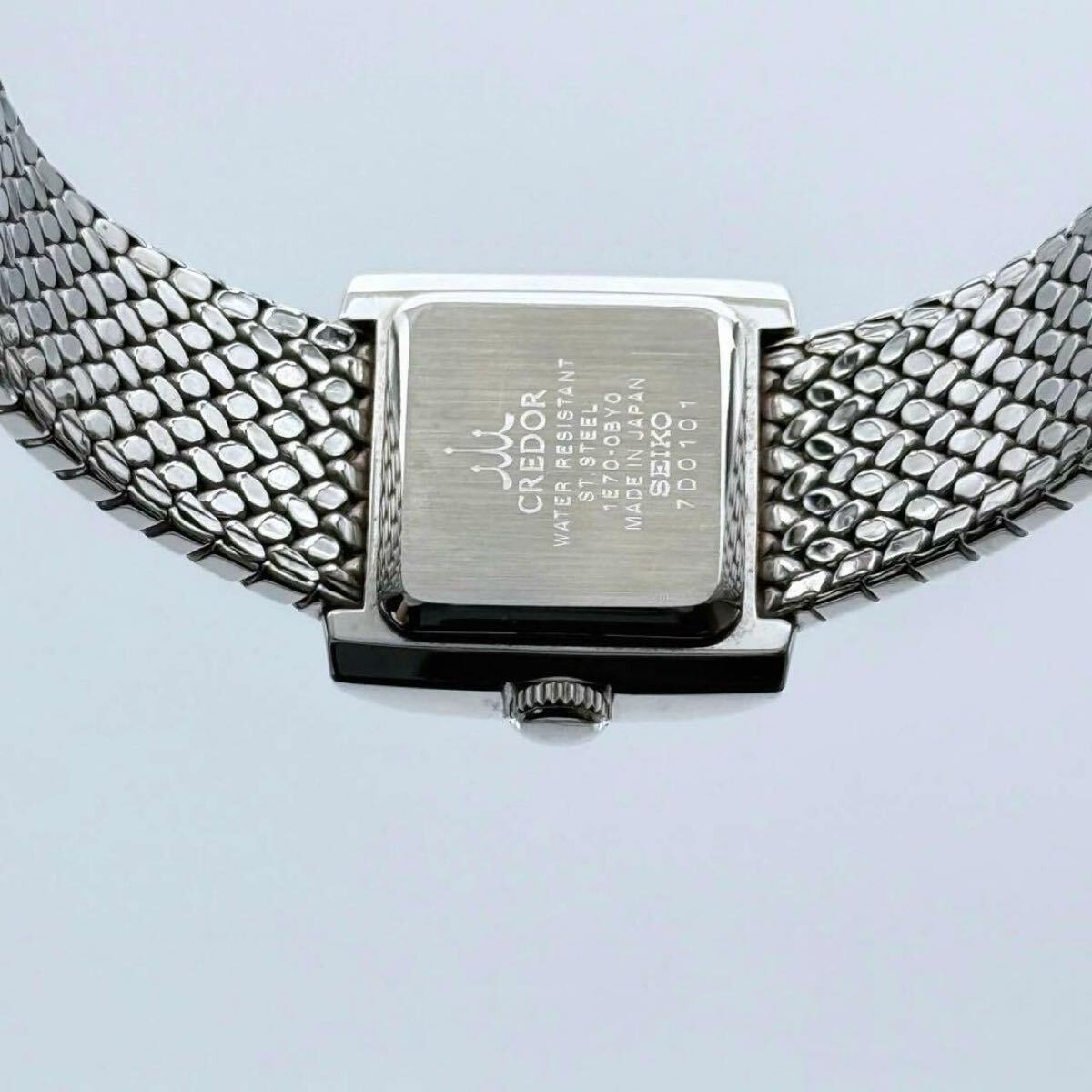 SEIKO Credor 1E70-0BY0 Diamond Bezel Women's Working image 7