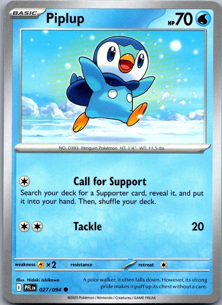 Piplup - 20/25 Promo McDonald's 25th Anniversary Promos 020/025 NM