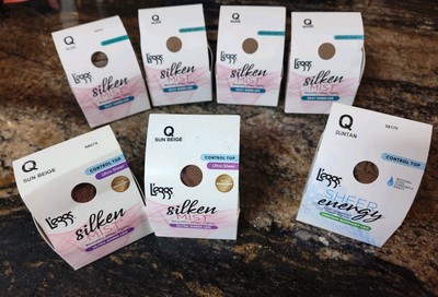 L'eggs Silken Mist Sheer Energy Shaper Control Top Sz Queen Multi Color Lot Of 6
