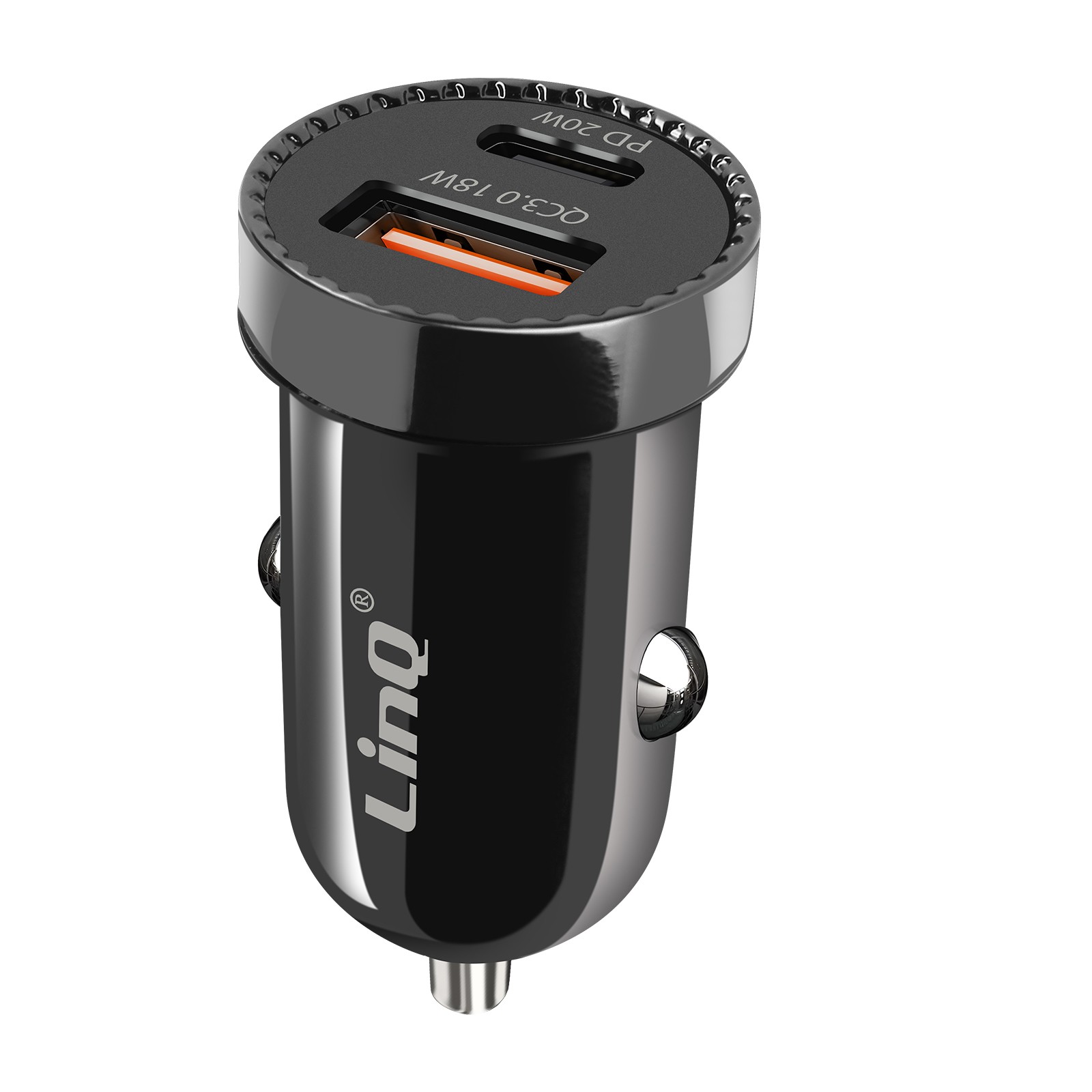 Chargeur auto allume-cigare USB-C et USB rapide de 38W pour une charge efficace