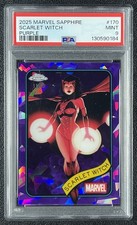 SCARLET WITCH PSA 9 2025 TOPPS CHROME MARVEL SAPPHIRE 170 PURPLE REFRACTOR 11/15
