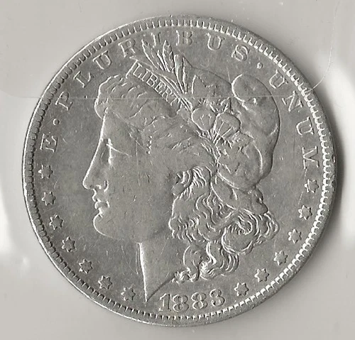 1883  P Morgan Silver Dollar  AU