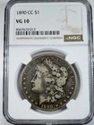 1890-CC Morgan Silver Dollar VG10 NGC