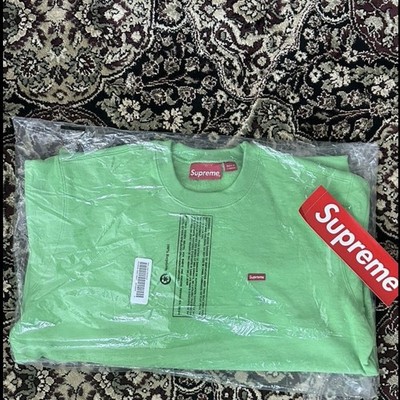 Supreme Box Logo Green Cotton Fleece Crewneck Men's Sweatshirt Size S NEW