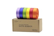 Set Satin Ribbon for Flower Bouquet Gift Wrapping for Crafts Bows for Girls H...