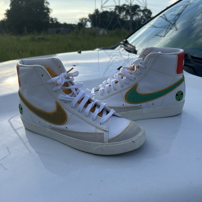 Nike Blazer Mid '77 Vintage Roswell Rayguns White/Green/Gold Leather DD9239-100