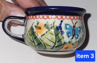 Polish Handmade Pottery Mini Bubble Mug - Ceramika Artystyczna Boleslawiec