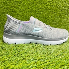 Skechers Summits Dazzling Haze Womens Size 7.5 Gray White Athletic Shoes Sneaker