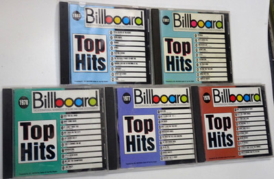 OOP Rhino 1991-92 Billboard Top Hits CDS Lot 5 (1976-1977-1978-1981-1983) Used