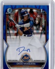 2023 Bowman Chrome #CPA-DM Diego Mosquera 1st RC Auto Blue Wave Refractor 3/150