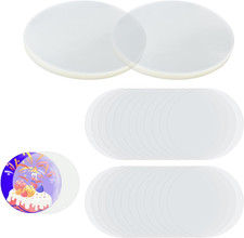 200 Pcs Clear Badge Film, 2.25 Inch 58 Mm Button Making Supplies Clear Circle