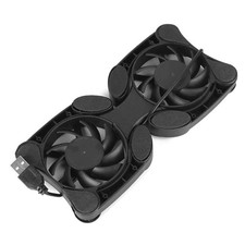 Dual USB Fan Laptop Cooling Pad Stand Foldable for 7-15 Inch Notebook Black