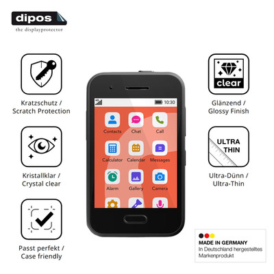 4x Schutzfolie klar für Xplora One Displayschutzfolie Folie Display Schutz dipos