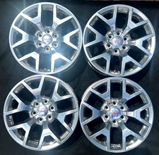 (4) 20" GMC SIERRA 1500 YUKON DENALI FACTORY OEM POLISHED 20x9 WHEELS 5698 5658