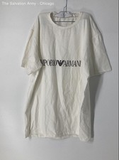 Emporio Armani Mens White Short Sleeve Crew Neck Pullover T-Shirt Size Large