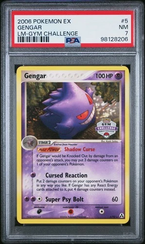 PSA 7 Gengar 5/92 2006 Legend Maker Gym Challenge World's Qualifier Pokemon Card