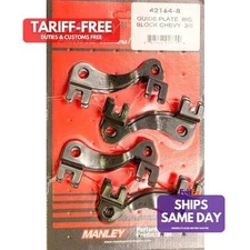 Manley 42164-8, Set of 8 Black Steel 3/8In Bbc Guide Plate Performance Parts