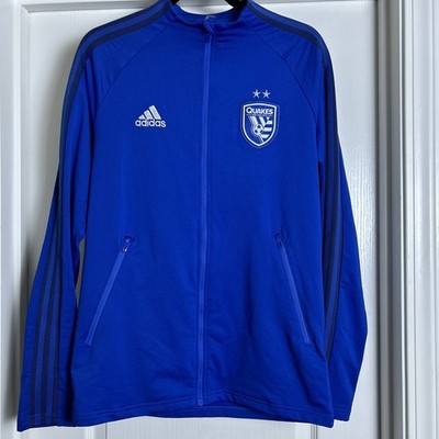 2019 Adidas Men's Size S MLS San Jose Quakes Black/Blue Full Zip Track Jacket