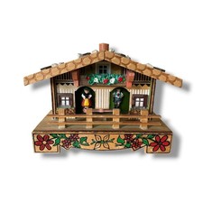 Vintage Handmade German Wooden Bavarian Folk Art Weather House 47